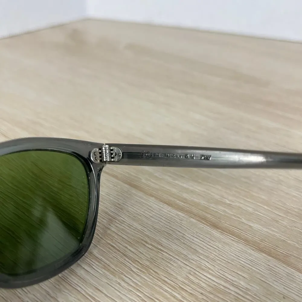 Vintage RARE! American Optical Horn-Rimmed Sunglasses Gray Clear Green Lenses
